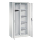 C+P Stahl-Akten-/Garderoben-Flügeltürschrank Acurado 89 2 Abteile mit 4 Einlegeböden und Garderobenstange