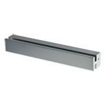 CLEAR Wandhalter aus Aluminium, für 2 x 6 mm Materialstärke,