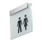 CLEAR Wandhalter aus Aluminium für Clear Fahnenschild, für 6 mm Materialstärke,