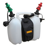 CEMO Doppelkanister Profi 6 Liter/3 Liter, mit Satteltasche und Sicherheitseinfüllsystem,