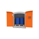 CEMO PE-Fassdepot, für die sichere Lagerung von 2x 200l Fässern,