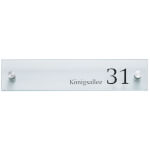 CRISTALLO Firmenschilder 1 Glasscheibe à 8 mm, ESG,
