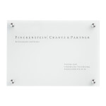 CRISTALLO Türschilder aus Einscheiben-Sicherheitsglas, hochwertige Edelstahlhalter,