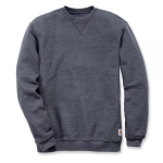 Carhartt Crewneck Sweatshirt anthrazit mit Runhalsausschnit aus Rippstrick