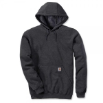 Carhartt Sweatshirt Kapuzenpullover anthrazit mit Kapuze, Vordertasche, elastische Bündchen