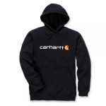 Carhartt Logo Graphic Kapuzenpullover schwarz mit Kapuze, Vordertasche, elastische Bündchen