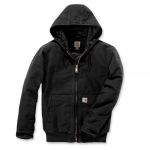 Carhartt Active Jacke schwarz mit Trikotfutter, Kapuze, 2 Innen- Außentaschen