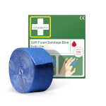 Cederroth Soft Foam Schaumbandage blau elastisches, klebstofffreies und selbsthaftendes Pflaster
