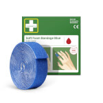 Cederroth Soft Foam Schaumbandage blau elastisches, klebstofffreies und selbsthaftendes Pflaster