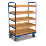 VARIOfit® Transportwagen hoher Etagenwagen mit 5 Tabletts,