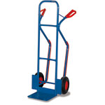 Sackkarren Stahlrohrkarren VARIOFIT  Stapelkarre mit Stahlblechschaufel, Luftbereifung,