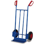 Sackkarren Stahlrohrkarren VARIOFIT  Stapelkarre mit Stahlblechschaufel, Luftbereifung,