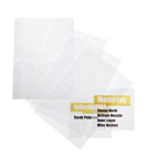 CRYSTAL SIGN Beschriftungseinlagen semi-transparent A6 Nachfüllsatz für 20 Schilder für Laserdrucker