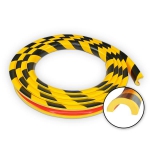 Knuffi SHG Warn- und Schutzprofile Kantenschutz Rohrschutz für Rohr-Durchmesser 20-40 mm, auf Rolle, selbstklebend