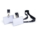 Durable Namensschild Click Fold mit Textilband, aufklappbar, aus gespritzter PP-Folie