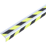 Antirutsch-Treppenkantenprofil, Doppelstreifen, Universal, Farbe Antirutschbelag: schwarz/gelb,