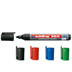 Edding 360 Whiteboardmarker mit Rundspitze, Etui a 8 Stück, zum schreiben und markieren auf Whiteboards, geruchsarme Tinte,