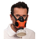 Ekastu Atemschutzmaske Polimask ALFA Halbmaske aus EPDM mit Rundgewindeanschluss