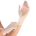 Franz Mensch Einmalhandschuhe Ideal Light weiß puderfreie Einweg-Handschuhe aus Vinyl