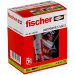 fischer DuoPower 12 x 60 S zwei Komponenten Klapp-, Spreiz- und Knotdübel mit Schrauben