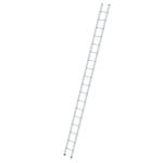 Munk Sprossen-Anlegeleiter aus Aluminium, einteilig Sprossenanzahl 18, Arbeitshöhe 5,9 m