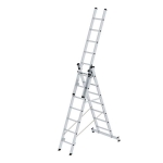 Munk Aluminium-Mehrzweckleiter, 3-teilig 3 x 7 Sprossen, Arbeitshöhe 6,1 m