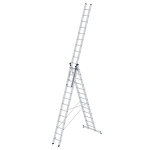 Munk Aluminium-Mehrzweckleiter, 3-teilig 3 x 13 Sprossen, Arbeitshöhe 10,6 m