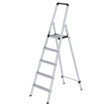 Günzburger Steigtechnik ML Aluminium-Stufenstehleiter 5 Stufen, Arbeitshöhe 3,25 m