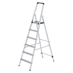 Günzburger Steigtechnik ML Aluminium-Stufenstehleiter 6 Stufen, Arbeitshöhe 3,50 m