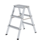 Günzburger Steigtechnik ML Aluminium-Stufenstehleiter 2 x 3 Stufen, Arbeitshöhe 2,25 m