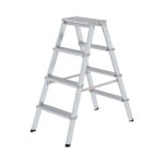 Günzburger Steigtechnik ML Aluminium-Stufenstehleiter 2 x 4 Stufen, Arbeitshöhe 2,50 m