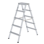 Munk ML Aluminium-Stufenstehleiter 2 x 5 Stufen, Arbeitshöhe 2,75 m
