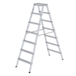 Günzburger Steigtechnik ML Aluminium-Stufenstehleiter 2 x 7 Stufen, Arbeitshöhe 3,25 m