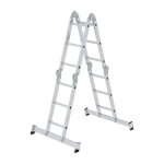 Munk Aluminium-Vielzweckleiter, 4-teilig 4 x 3 Sprossen, Arbeitshöhe 4,8 m