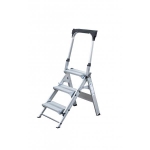 Günzburger Steigtechnik Aluminium-Klapp-Treppe 3 Stufen, Arbeitshöhe 2,70 m