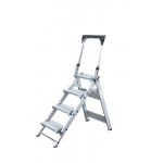 Günzburger Steigtechnik Aluminium-Klapp-Treppe 4 Stufen, Arbeitshöhe 2,90 m