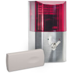 GfS Tagalarm - kurz - Edelstahlgehäuse + Funk-Reed-Kontakt zur Öffnungsüberwachung von Türen