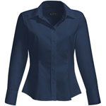 Damenblusen Business HAKRO Bluse für Damen, Langarm, marineblau,