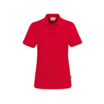 Hakro Damen-Poloshirt performance rot funktionelles Piqué-Poloshirt mit Knopfleiste
