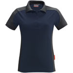 Berufsbekleidung Poloshirts HAKRO Damen-Poloshirt 'contrast performance', dunkelblau,