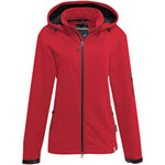 Berufsbekleidung Funktionsbekleidung HAKRO Damen-Softshell-Jacke 'Alberta', rot,