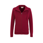Berufsbekleidung Sweatjacke HAKRO Damen-Sweatjacke 'College', weinrot,
