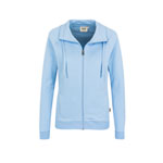 Berufsbekleidung Sweatjacke HAKRO Damen-Sweatjacke 'College', eisblau,