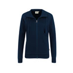 Berufsbekleidung Sweatjacke HAKRO Damen-Sweatjacke 'College', dunkelblau,