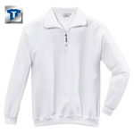 Berufsbekleidung Sweatshirt HAKRO Zip-Sweatshirt, weiß,