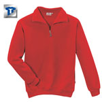 Berufsbekleidung Sweatshirt HAKRO Zip-Sweatshirt, rot,