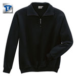 Berufsbekleidung Sweatshirt HAKRO Zip-Sweatshirt, schwarz,