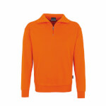 Berufsbekleidung Sweatshirt HAKRO Zip-Sweatshirt, orange,