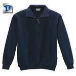 Berufsbekleidung Sweatshirt HAKRO Zip-Sweatshirt, dunkelblau,