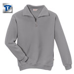 Berufsbekleidung Sweatshirt HAKRO Zip-Sweatshirt, mittelgrau,